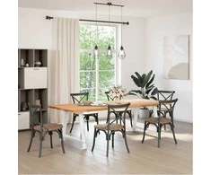 Valgomojo stalo kojelės, 2 vnt., baltos, 90x(72-73) cm, plienas, A formos