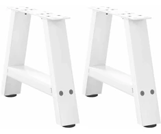 Kavos staliuko kojelės, A formos, 2 vnt., baltos, 40x(30-31) cm, plienas