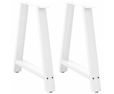 Valgomojo stalo kojelės, 2 vnt., baltos, 80x(72-73) cm, plienas, A formos