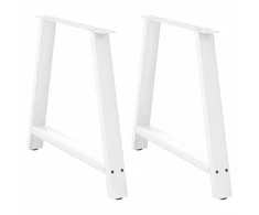 Valgomojo stalo kojelės, 2 vnt., baltos, 90x(72-73) cm, plienas, A formos