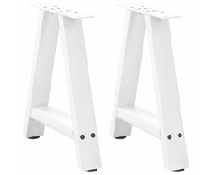 Kavos staliuko kojelės, A formos, 2 vnt., baltos, 38x(42-43) cm, plienas