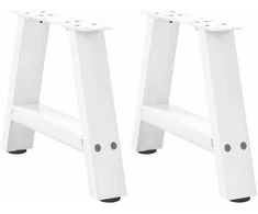 Kavos staliuko kojelės, A formos, 2 vnt., baltos, 50x(30-31) cm, plienas