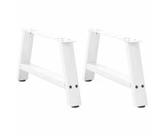 Kavos staliuko kojelės, 2 vnt., baltos, 60x(30-31) cm, plienas, A formos
