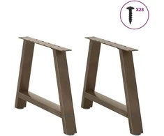 Kavos staliuko kojelės, A formos, 2 vnt., 60x(42-43) cm, plienas