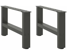 Kavos staliuko kojos, antracito spalvos, 2 vnt., 50x(30-31) cm, plienas