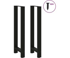 Baro stalo kojos, juodos, 2 vnt., 50x(110-111) cm, plienas