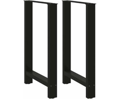 Baro stalo kojos, juodos, 2 vnt., 60x(90-91) cm, plienas