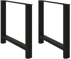Valgomojo stalo kojos, juodos, 2 vnt., 90x(72-73) cm, plienas