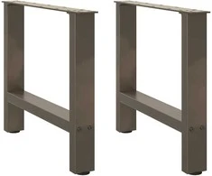Kavos staliuko kojelės, 2 vnt., 50x(42-43) cm, natūralus plienas
