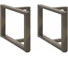 Kavos staliuko kojelės, 2 vnt., juodos, 60x25x(42-43) cm, plienas