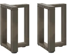 Kavos staliuko kojelės, 2 vnt., juodos, 38x25x(42-43) cm, plienas