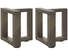 Kavos staliuko kojelės, 2 vnt., juodos, 30x25x(30-31) cm, plienas
