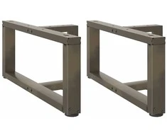 Kavos staliuko kojelės, 2 vnt., juodos, 70x25x(30-31) cm, plienas