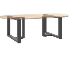 Kavos staliuko kojelės, T formos, 2 vnt., antracito spalvos, 60x25x(42-43) cm, plienas