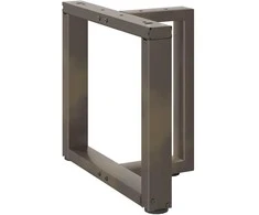 Kavos staliuko kojelės, T formos, 2 vnt., natūralus plienas, 50x25x(42-43) cm, plienas