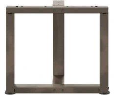 Kavos staliuko kojelės, T formos, 2 vnt., natūralus plienas, 50x25x(42-43) cm, plienas