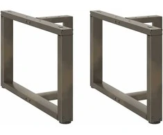 Kavos staliuko kojelės, 2 vnt., juodos, 70x25x(42-43) cm, plienas