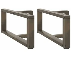 Kavos staliuko kojelės, 2 vnt., juodos, 60x25x(30-31) cm, plienas