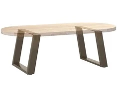 Kavos staliuko kojelės, U formos, 2 vnt., natūralus plienas, 50x(42-43) cm, plienas