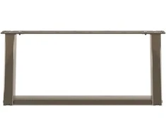 Kavos staliuko kojelės, U formos, 2 vnt., natūralus plienas, 70x(30-31) cm, plienas