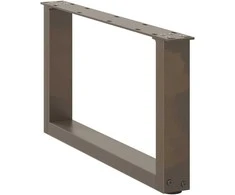 Kavos staliuko kojelės, U formos, 2 vnt., natūralus plienas, 70x(30-31) cm, plienas