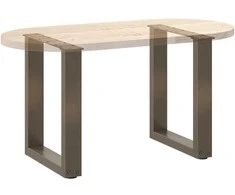 Kavos staliuko kojelės, U formos, 2 vnt., natūralus plienas, 28x(42-43) cm, plienas