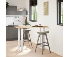 Kavos staliuko kojelės, U formos, 2 vnt., balta, 50x(100-101)cm