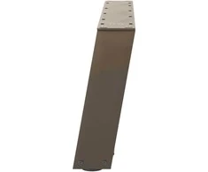 Kavos staliuko kojelės, U formos, 2 vnt., natūralus plienas, 60x(30-31) cm, plienas