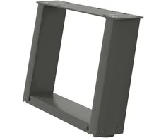 Kavos staliuko kojelės, 2 vnt., antracito spalvos, 40x(30-31) cm, plienas, U formos