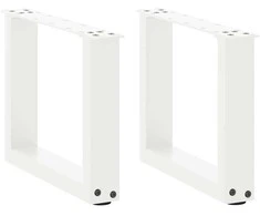 Kavos staliuko kojelės, 2 vnt., baltos, 30x(30-31) cm, plienas, U formos
