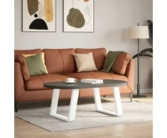 Kavos staliuko kojelės, 2 vnt., baltos, 60x(42-43) cm, plienas, U formos