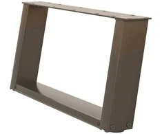 Kavos staliuko kojelės, U formos, 2 vnt., natūralus plienas, 70x(30-31) cm, plienas