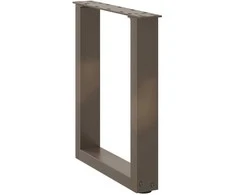 Kavos staliuko kojelės, U formos, 2 vnt., natūralus plienas, 28x(42-43) cm, plienas