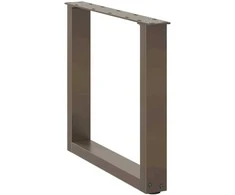 Kavos staliuko kojelės, U formos, 2 vnt., natūralus plienas, 50x(42-43) cm, plienas
