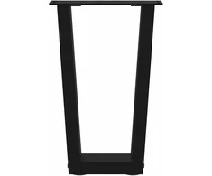Kavos staliuko kojelės, V formos, 2 vnt., juodos, 38x(42-43,3) cm, plienas