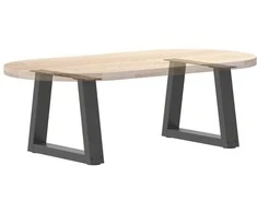 Kavos staliuko kojelės, V formos, 2 vnt., antracito spalvos, 30x(30-31,3) cm, plienas