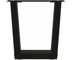 Kavos staliuko kojelės, V formos, 2 vnt., juodos, 30x(30-31,3) cm, plienas