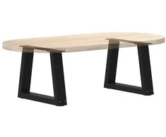 Kavos staliuko kojelės, V formos, 2 vnt., juodos, 30x(30-31,3) cm, plienas