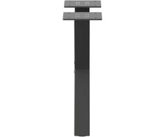 Kavos staliuko kojelės, 2 vnt., antracito spalvos, 30x(30-31) cm, plienas
