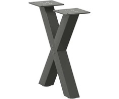 Kavos staliuko kojelės, 2 vnt., antracito spalvos, 30x(30-31) cm, plienas