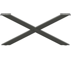 Kavos staliuko kojelės, 2 vnt., antracito spalvos, 70x(30-31) cm, plienas