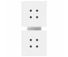 Kavos staliuko kojelės, X formos, 2 vnt., baltos, 40x(30-31) cm, plienas