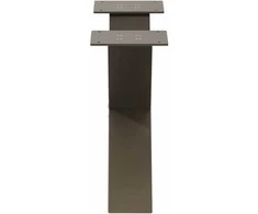 Kavos staliuko kojelės, X formos, 2 vnt., natūralus plienas, 50x(30-31) cm, plienas