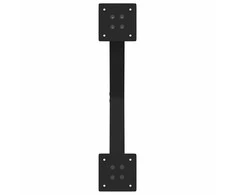 Kavos staliuko kojelės, X formos, 2 vnt., juodos, 50x(30-31) cm, plienas