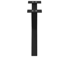 Kavos staliuko kojelės, 2 vnt., juodos, 60x(30-31) cm, plienas, X formos