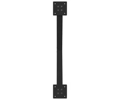 Kavos staliuko kojelės, 2 vnt., juodos, 70x(30-31) cm, plienas, X formos