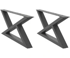 Kavos staliuko kojos, 2 vnt., antracito spalvos, 70x(30-31,3) cm, plienas