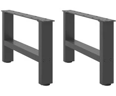 Kavos staliuko kojos, antracito spalvos, 2 vnt., 50x(30-31) cm, plienas