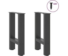 Kavos staliuko kojelės, antracito, 2 vnt., 38x(42-43)cm
