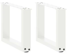 Kavos staliuko kojelės, 2 vnt., baltos, 40x(30-31) cm, plienas, U formos